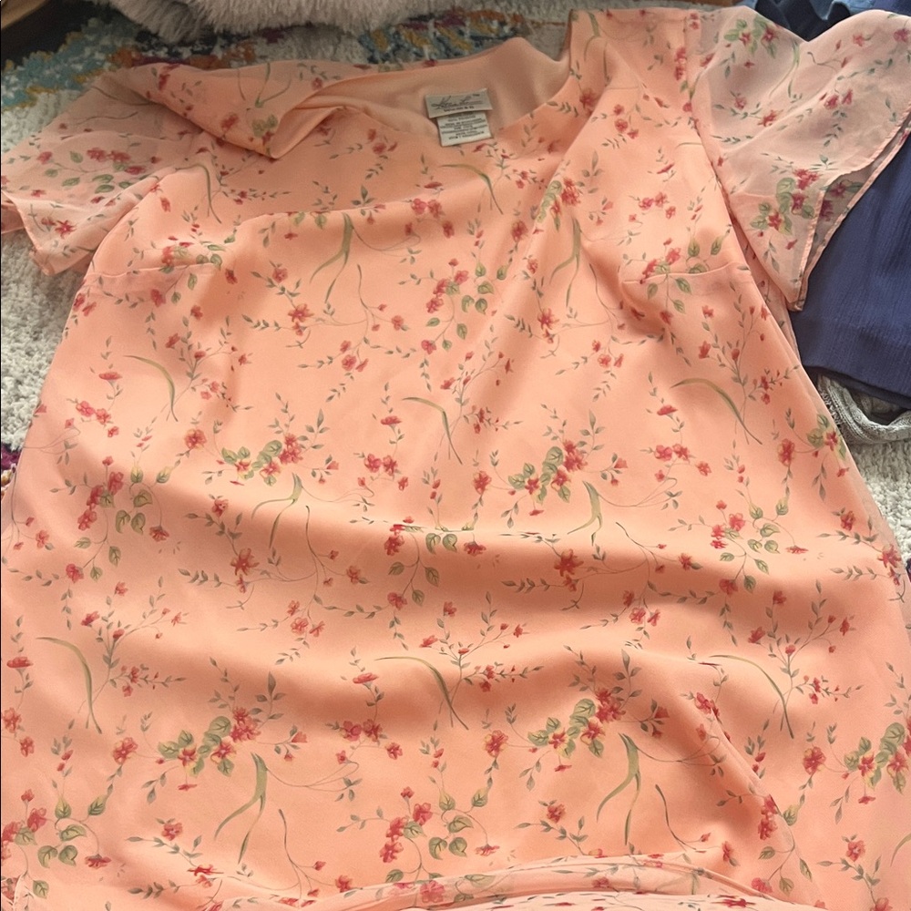 Kathie Lee Collection Coral Floral dress